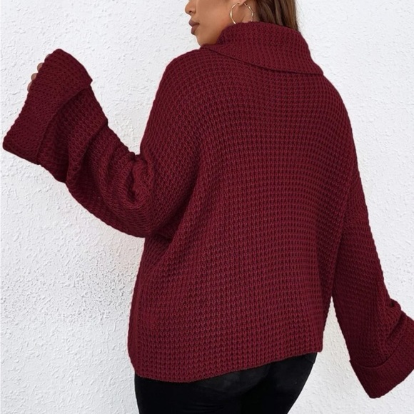 Luxe turtleneck knot sweater top - Picture 14 of 16